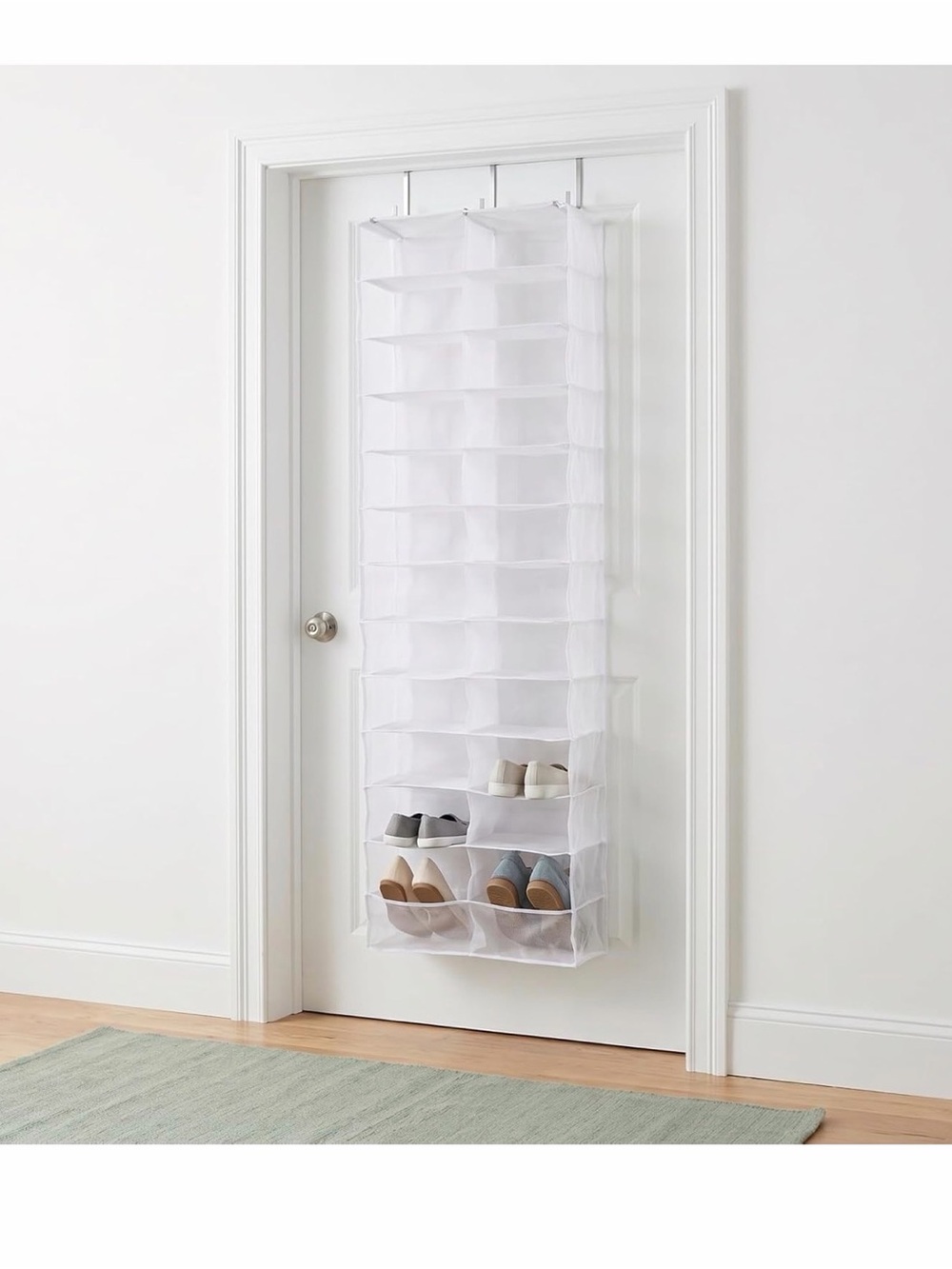 Shoe Organizer with Polyester and Metal Large Pocket